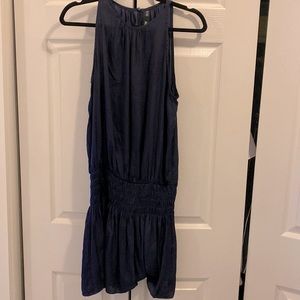 Do + Be Navy sleeveless cinched waist mini dress